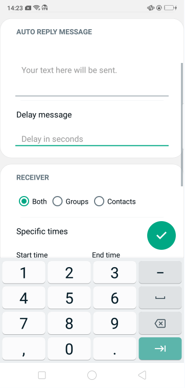 Delay message
