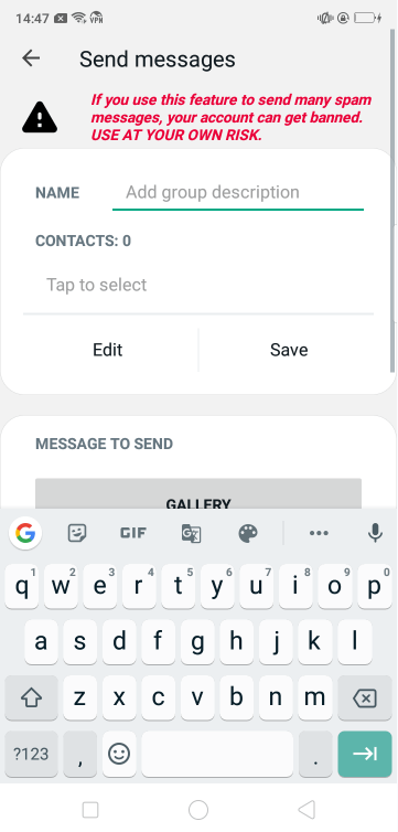Send messages