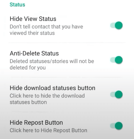WhatsApp GB status